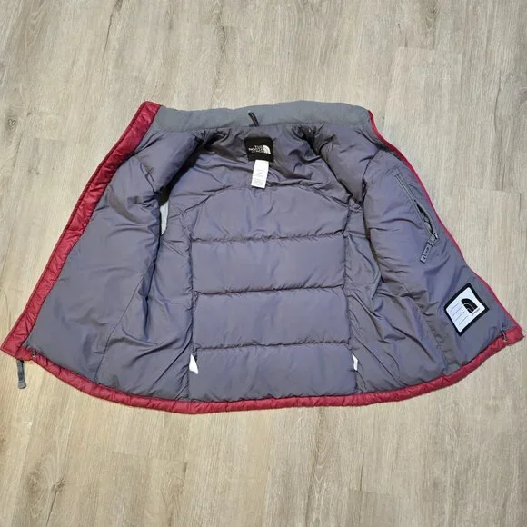The North Face Girl's Size Large Down Maroon Gray Series 600